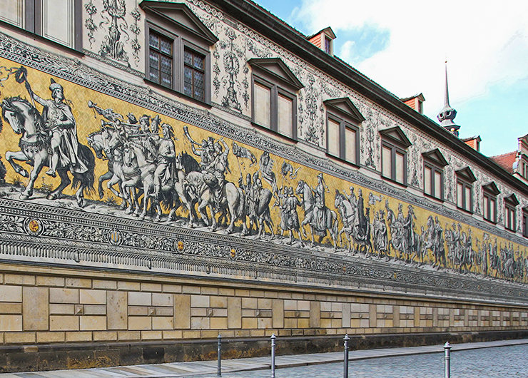 Der Fürstenzug in Dresden - Geschichte der Fliese