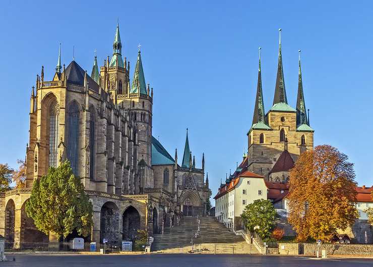 Die Severikirche, ein beliebter Stopp bei einer Städtreise in Erfurt
