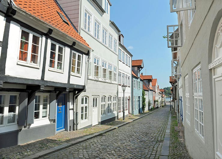 Hafenviertel und Altstadt in Flensburg