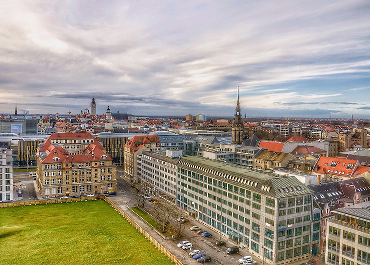 Leipzig Stadtführung, die Stadtion eines alten Industriegebietes