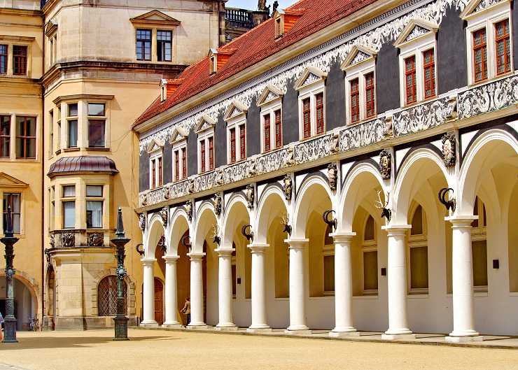 Hof des Residenzschlosses in Dresden